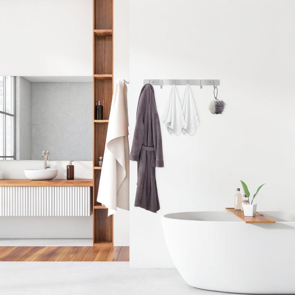 Home Bathroom Organizer - Rak Gantung Serbaguna dari Baja Tahan