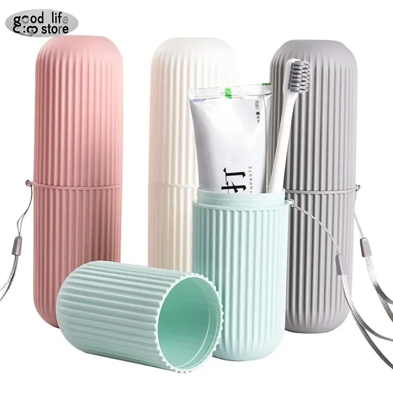 Home Edit Bathroom Storage - 1/2 buah Wadah Sikat Gigi Portabel,