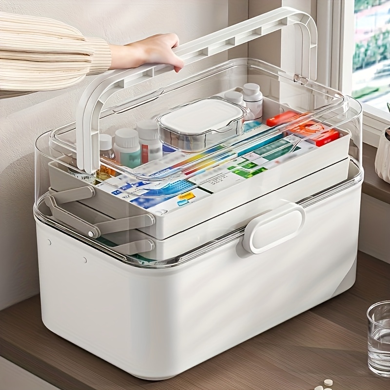 Home Bathroom Organizer - Kotak Penyimpanan Obat/Kotak Distribusi Berkapasitas Besar