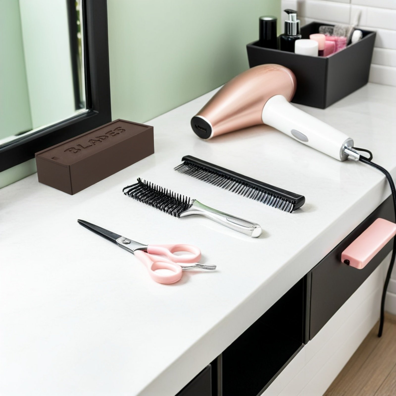 Home Bathroom Organizer - Kotak Penyimpanan Pisau Cukur dengan Dua