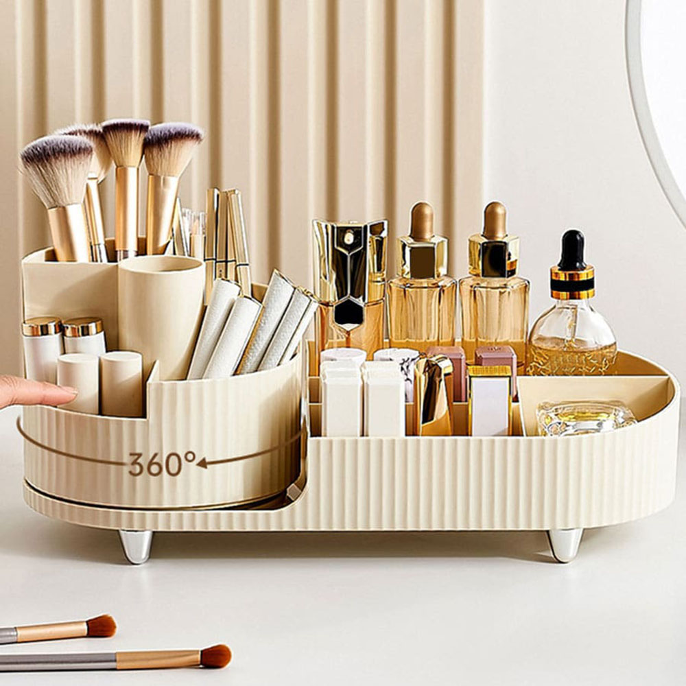 Home Edit Bathroom Storage - 360 ° Organizer Penyimpanan Makeup yang