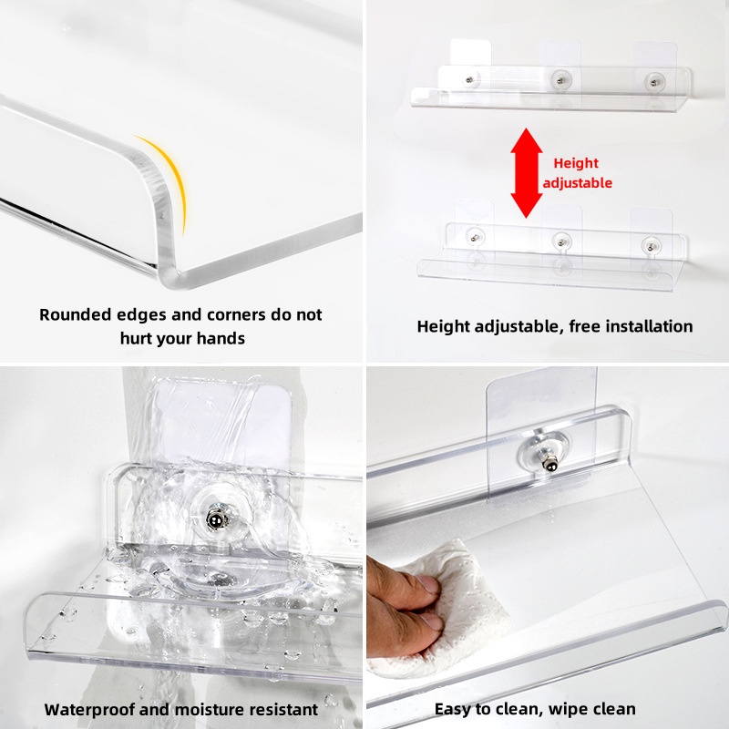 Rak Penyimpanan Akrilik Terpas - Home Edit Bathroom Storage ulasan dan harga